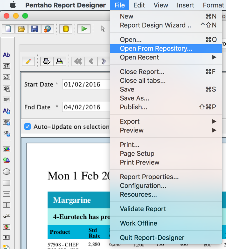 pentaho share report file pentaho share report file