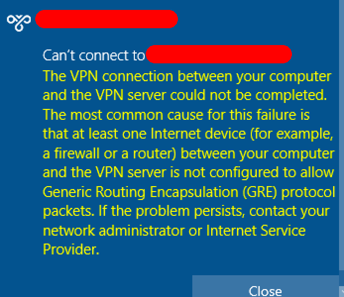 PPTP Error