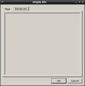 xtuple.bin print dialog Advanced Tab