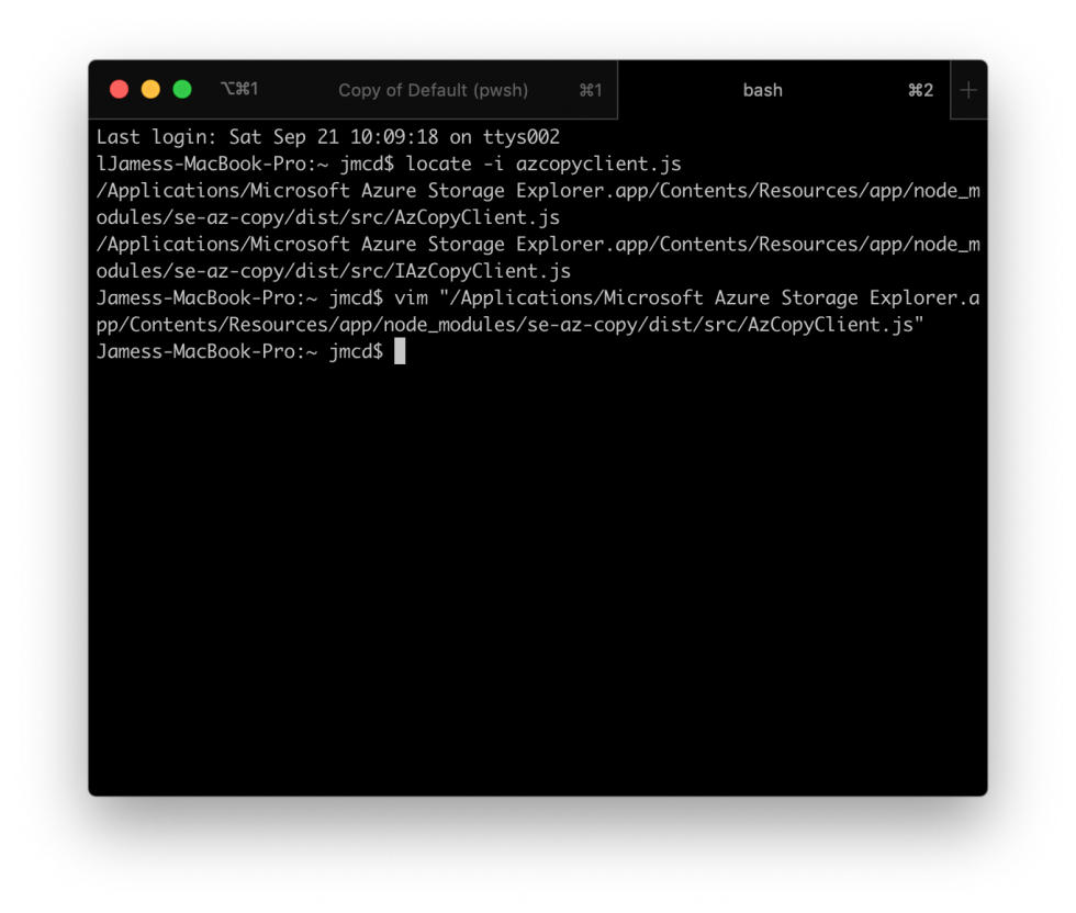 Setting AZCOPY_CONCURRENCY_VALUE on Storage Explorer MacOS Client Toggen