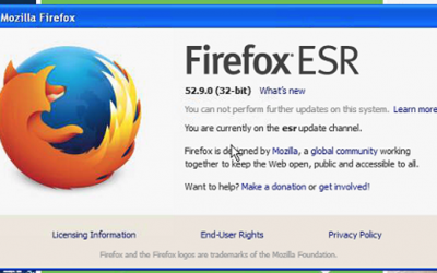 What is the last supported version of Firefox for Windows XP